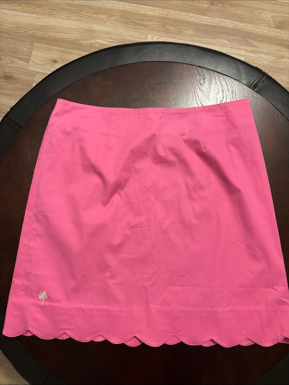 Lilly Pulitzer Hot Pink Scallop Hem A-Line Skirt